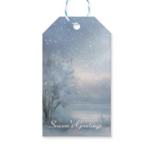 Winter Wonderland Frosted Lake Snowy Forest