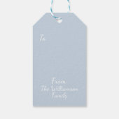 Winter Wonderland Frosted Lake Snowy Forest ギフトタグ (裏面)