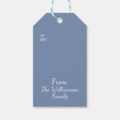 Winter Wonderland Frosted Trees Snowy Forest ギフトタグ (裏面)