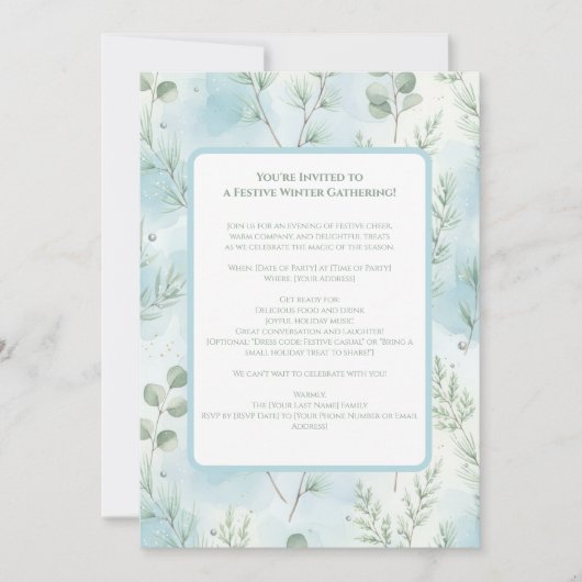 Winter Wonderland Gathering Invite 招待状 (正面)