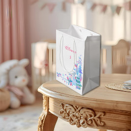 Winter Wonderland Gift Bag, Snowman Forest Present ミディアムペーパーバッグ