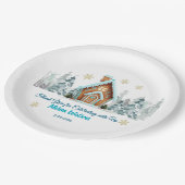 Winter wonderland Gingerbread ペーパープレート (アングル)