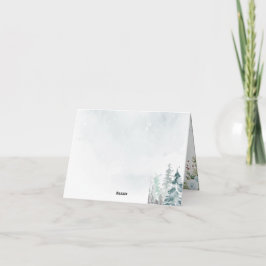 Winter wonderland Gingerbread Baby Shower サンキューカード