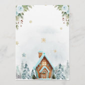 Winter wonderland Gingerbread Baby Shower 招待状 (裏面)