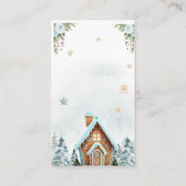 Winter wonderland Gingerbread diaper raffle card エンクロージャーカード (裏面)