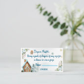 Winter wonderland Gingerbread diaper raffle card エンクロージャーカード (スタンド正面)