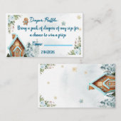 Winter wonderland Gingerbread diaper raffle card エンクロージャーカード (正面/裏面)