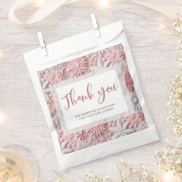 Winter Wonderland Girl Baby Shower Thank You フェイバーバッグ