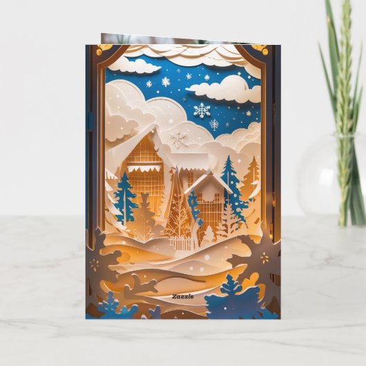 Winter Wonderland Greeting カード (裏面)