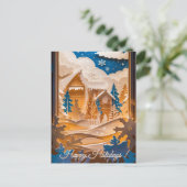 Winter Wonderland Greeting ポストカード (スタンド正面)