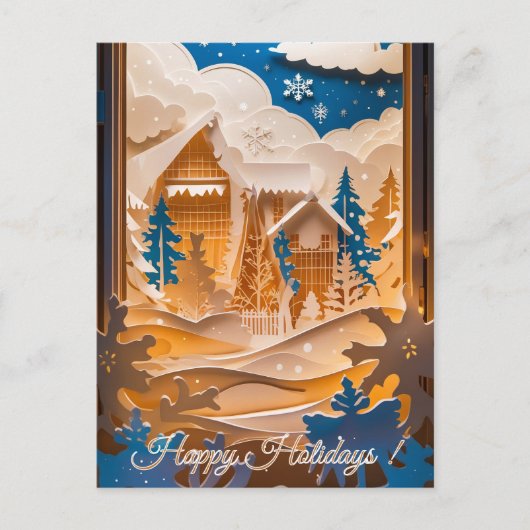 Winter Wonderland Greeting ポストカード (正面)