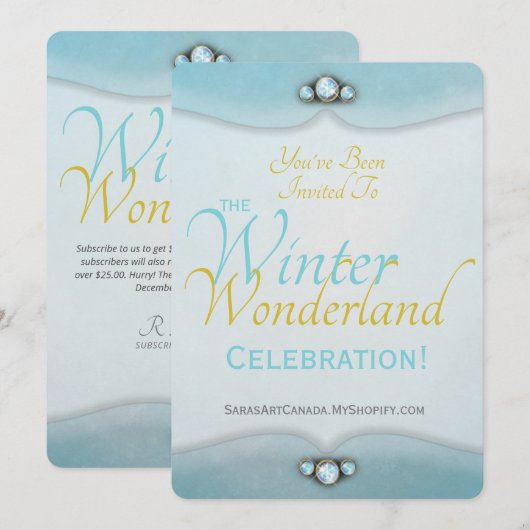Winter Wonderland Invitation 招待状 (正面/裏面)