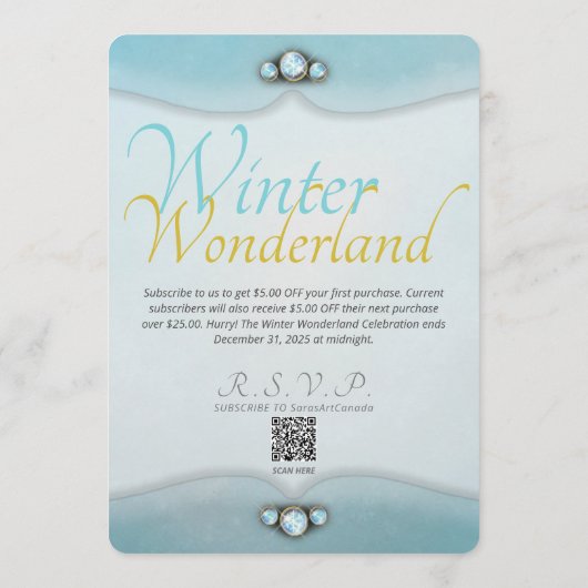 Winter Wonderland Invitation 招待状 (裏面)