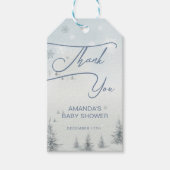 Winter Wonderland Its Cold Outside Boy Baby Shower ギフトタグ (正面)