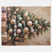 "Winter Wonderland Joy" フリースブランケット (正面(横))