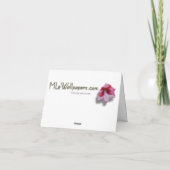 Winter Wonderland Lights Blue and White Holiday サンキューカード (裏面)