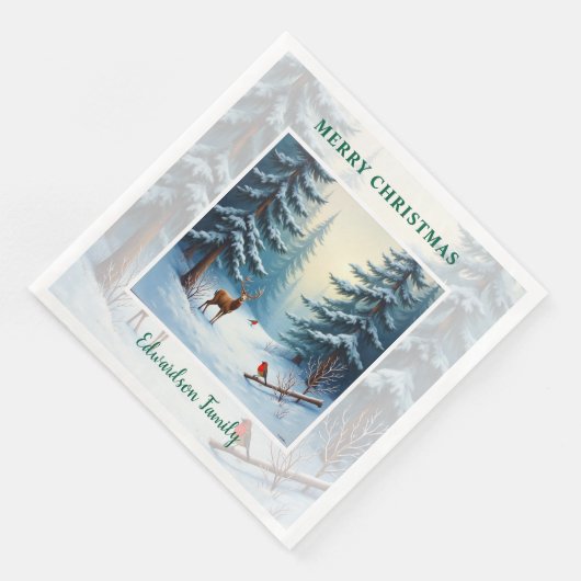 Winter wonderland Merry Christmas family name (コーナー)