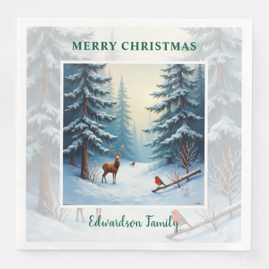 Winter wonderland Merry Christmas family name (正面)