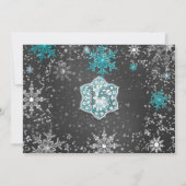 Winter Wonderland Mis Quince 15フォト招待状 招待状 (裏面)