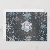 Winter Wonderland Mis Quince 15フォト招待状 招待状 (裏面)