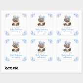 Winter Wonderland Moose Baby Shower Bookplate スクエアシール (シート)