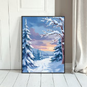 Winter Wonderland | Mountain Snow Nature Painting  ポスター