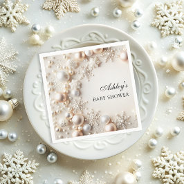Winter Wonderland Neutral Baby Shower スタンダードカクテルナプキン