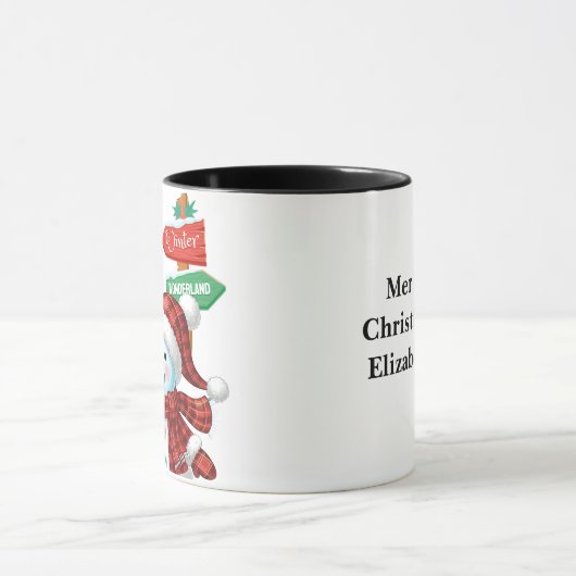 Winter Wonderland - Personalized Mug マグカップ (中央)