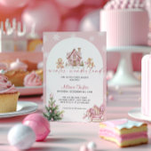 Winter Wonderland Pink Girl Baby Shower 招待状