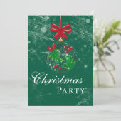 Winter Wonderland Snow Globe Christmas Party 招待状 (スタンド正面)