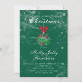 Winter Wonderland Snow Globe Christmas Party 招待状 (裏面)