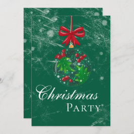 Winter Wonderland Snow Globe Christmas Party 招待状