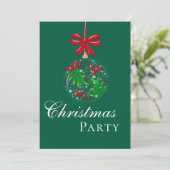 Winter Wonderland Snow Globe Christmas Party 招待状 (スタンド正面)