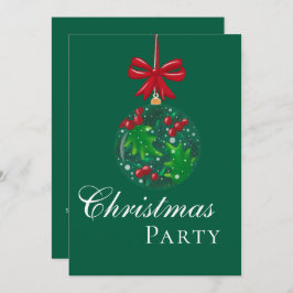 Winter Wonderland Snow Globe Christmas Party 招待状