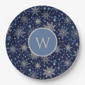 Winter Wonderland Snowflake ペーパープレート (正面)