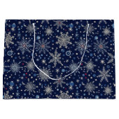 Winter Wonderland Snowflake ラージペーパーバッグ (正面)
