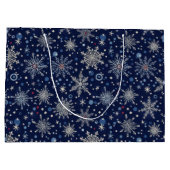 Winter Wonderland Snowflake ラージペーパーバッグ (裏面)