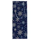 Winter Wonderland Snowflake ワインギフトバッグ (裏面)