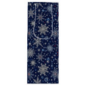 Winter Wonderland Snowflake ワインギフトバッグ (正面)