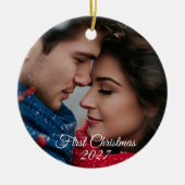 Winter Wonderland Snowflake Photo セラミックオーナメント (正面)