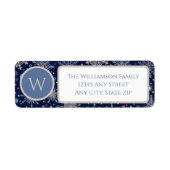 Winter Wonderland Snowflake return address ラベル (正面)
