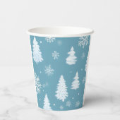 Winter Wonderland Snowflakes & Tree Paper cup 紙コップ (裏面)