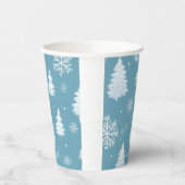 Winter Wonderland Snowflakes & Tree Paper cup 紙コップ (左)