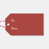 Winter Wonderland Snowman's Hot Chocolate Cart ギフトタグ (裏面横)