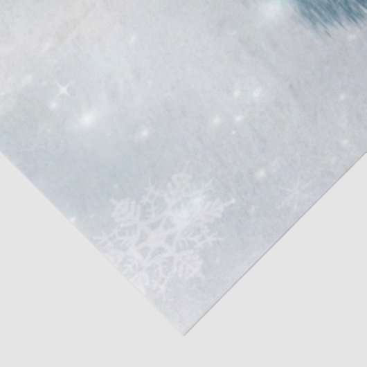 Winter Wonderland Snowy Forest and Pond Decoupage 薄葉紙 (詳細)