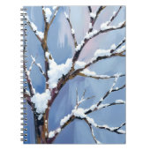 Winter Wonderland Snowy Tree Branches Painted ノートブック (正面)