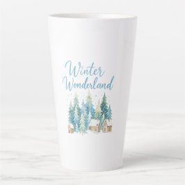 Winter Wonderland Snowy Village Mug   カフェラテマグ