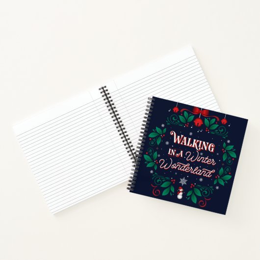 Winter Wonderland Square Notebook 8.5x8.5 ノートブック (内部)