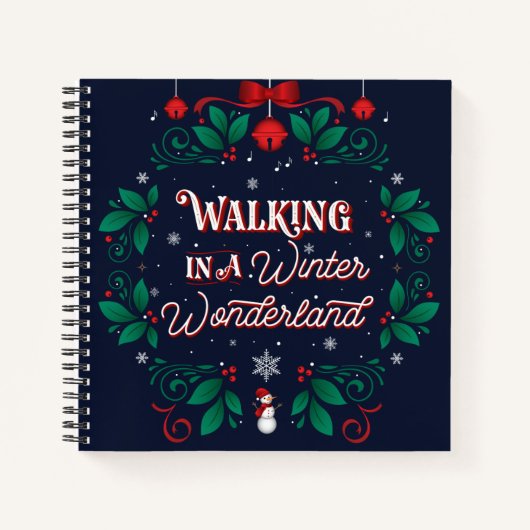 Winter Wonderland Square Notebook 8.5x8.5 ノートブック (正面)