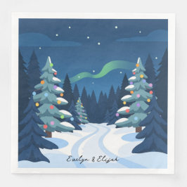 Winter Wonderland Style Christmas Party Napkin